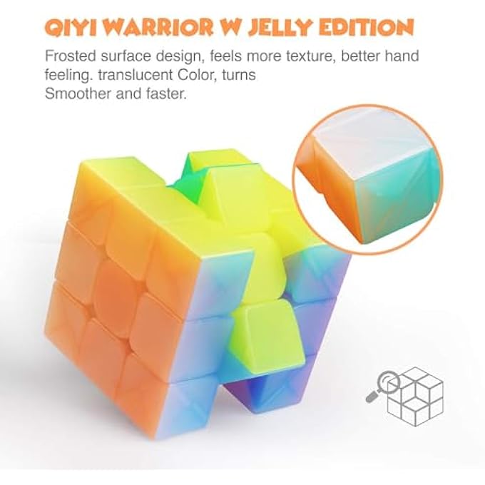 QYTOYS JELLY SPEED CUBE 3X3 QIYI WARRIOR W 3X3X3 STICKERLESS CUBE PUZZLE TOY - Image 3